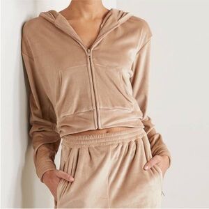 SKIMS Beige Zip-Up Hoodie